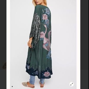 Free people Sun drop jacket embroidered Kimono